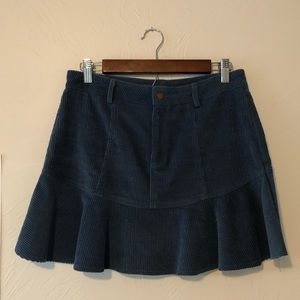 She + Sky Blue Corduroy Skirt